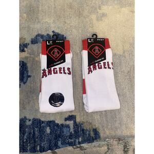 COPY - Lot of 2 Sz L Los Angeles Angels MLB Clubhouse Collection Athletic Socks…